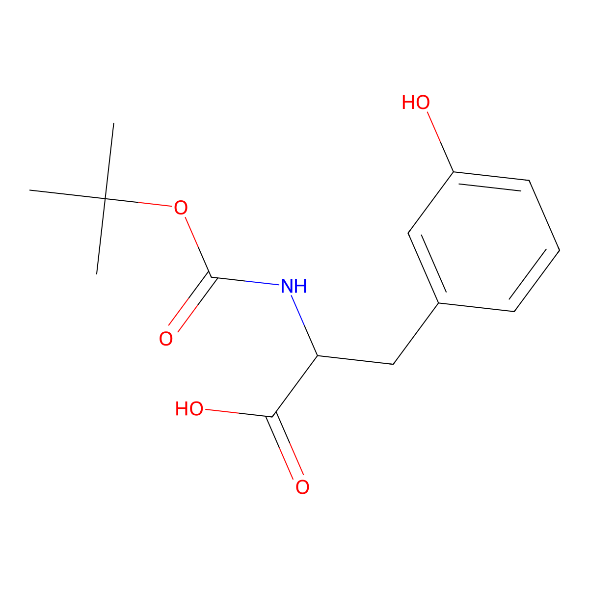 Boc-DL-m-tyrosine molecular structure, CAS 174732-96-8
