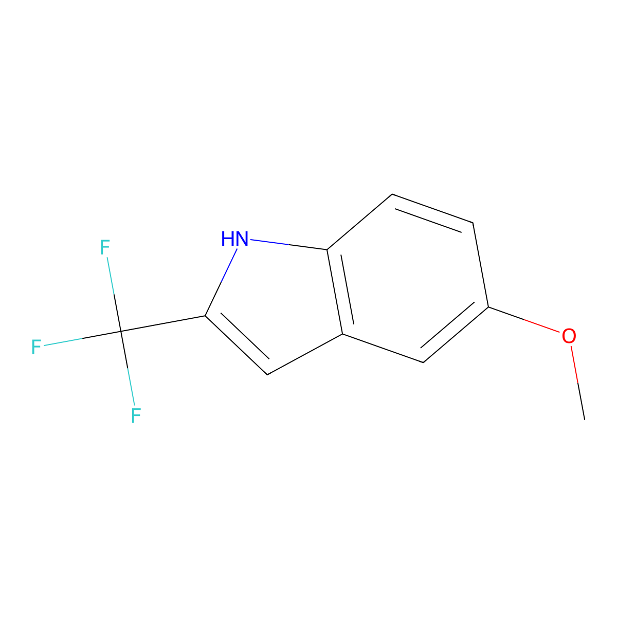 5-Methoxy-2-(trifluoromethyl)-1H-indole molecular structure, CAS 174734-34-0