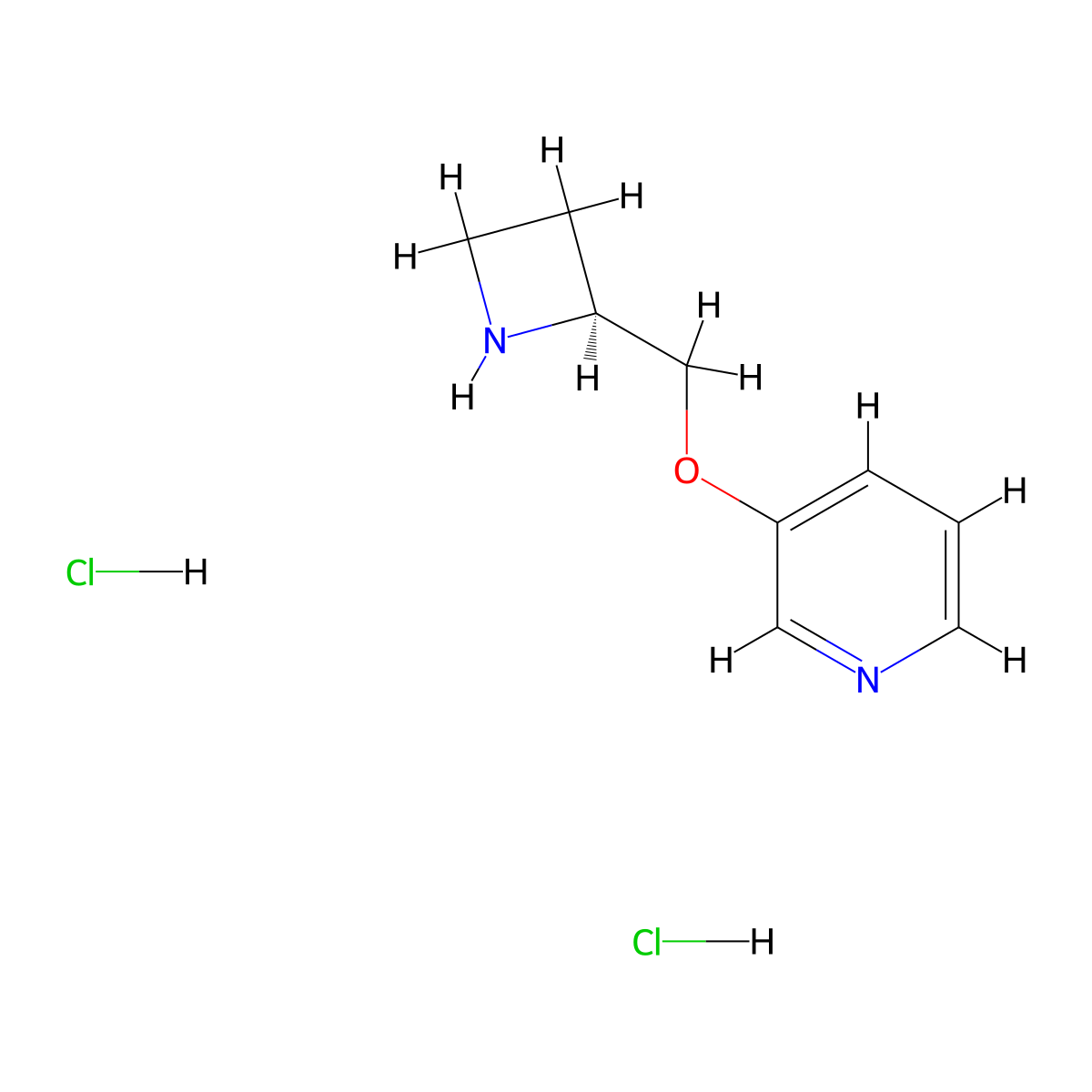 (S)-3-(Azetidin-2-ylmethoxy)pyridine dihydrochloride molecular structure, CAS 174740-86-4