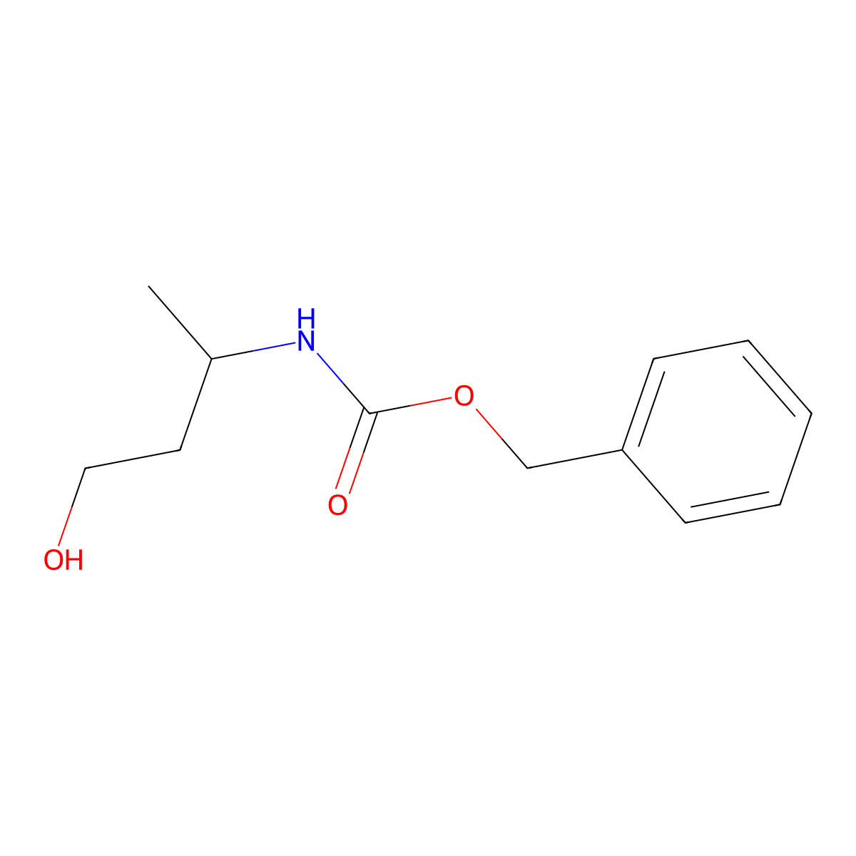 Carbamic acid, (3-hydroxy-1-methylpropyl)-, phenylmethyl ester molecular structure, CAS 174743-89-6