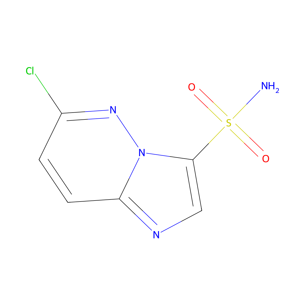 6-Chloroimidazo[1,2-b]pyridazine-3-sulfonamide molecular structure, CAS 174747-88-7