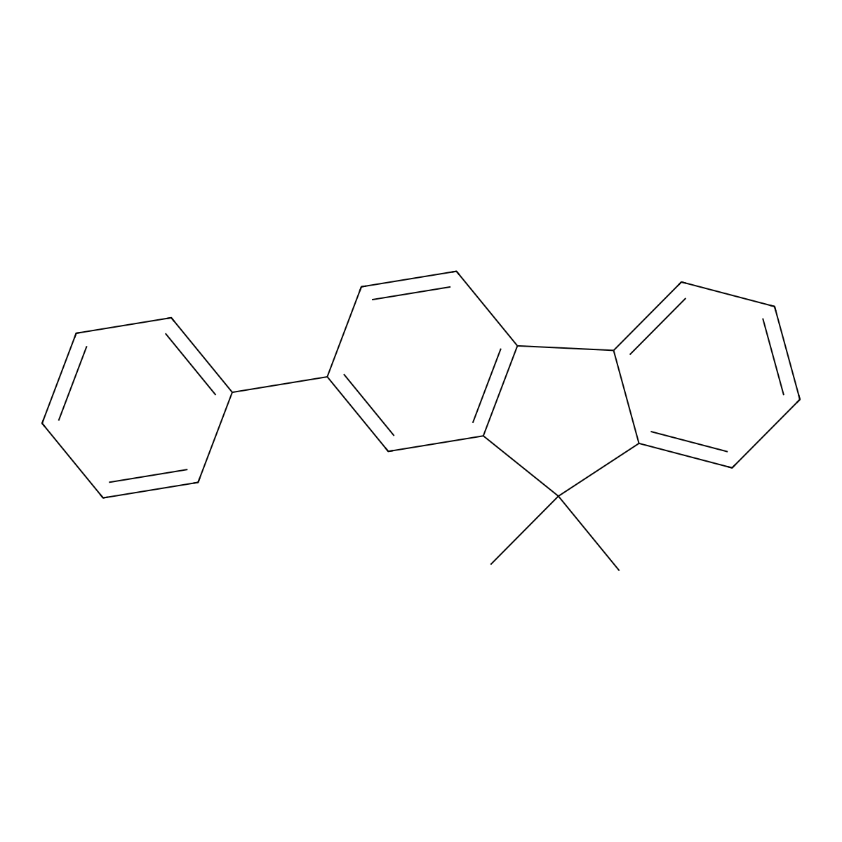 9,9-Dimethyl-2-phenyl-9H-fluorene molecular structure, CAS 174753-91-4