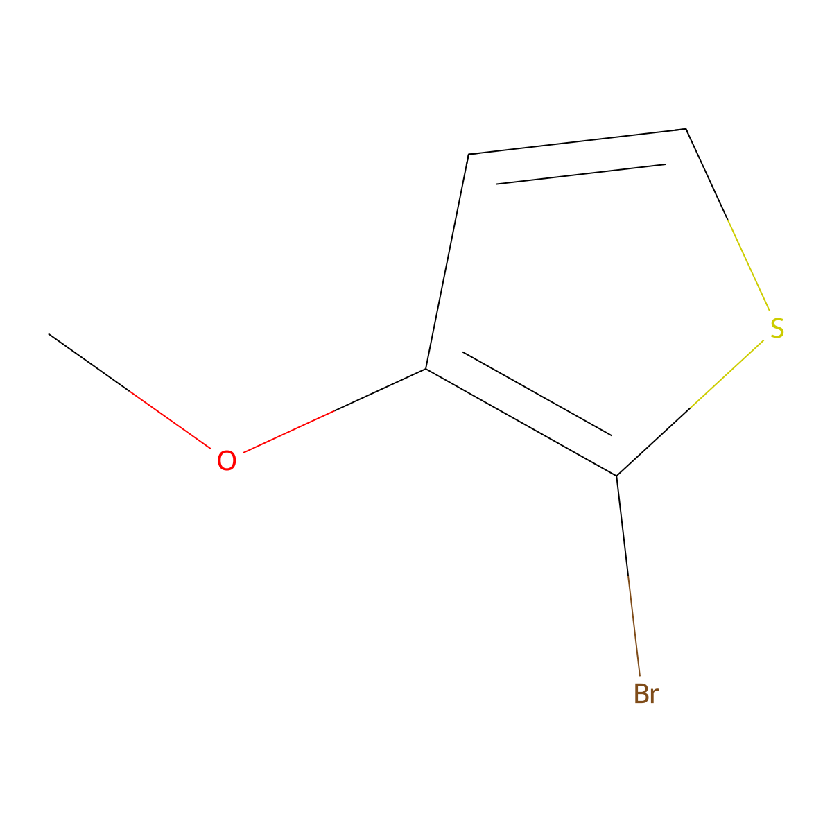 2-Bromo-3-methoxythiophene molecular structure, CAS 174756-14-0
