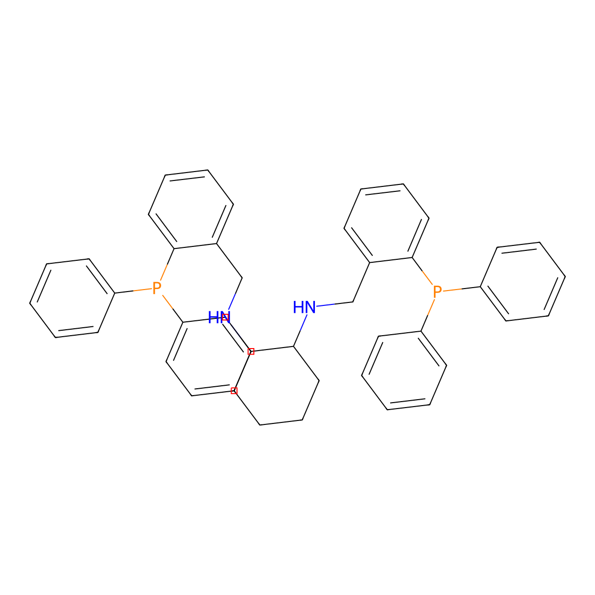 (1R,2R)-N1,N2-Bis(2-(diphenylphosphino)benzyl)cyclohexane-1,2-diamine molecular structure, CAS 174758-63-5