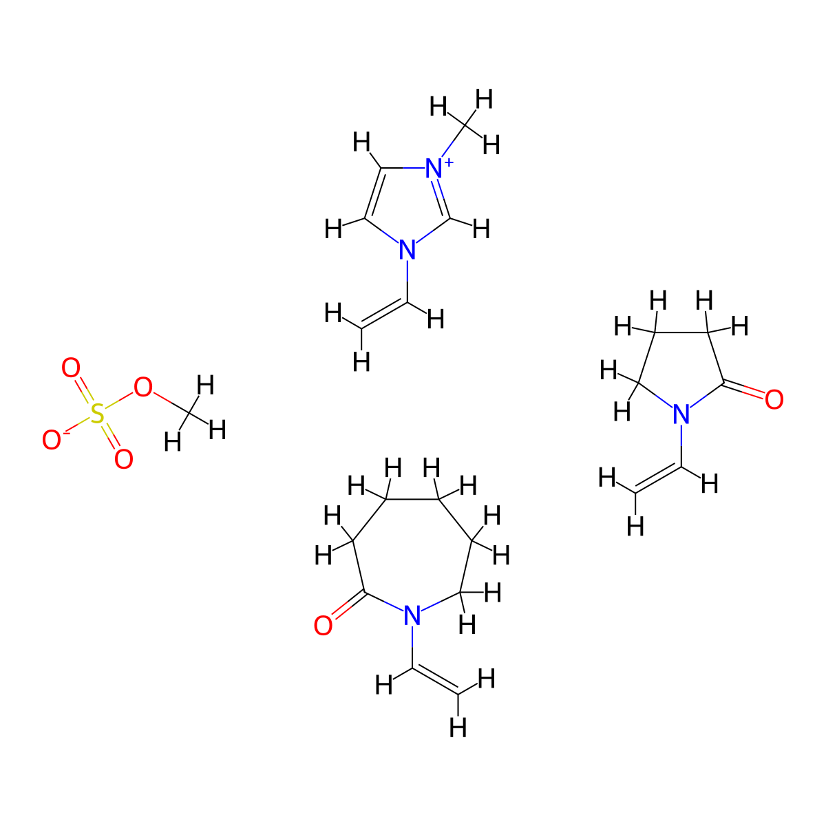 Luviquat Hold molecular structure, CAS 174761-16-1