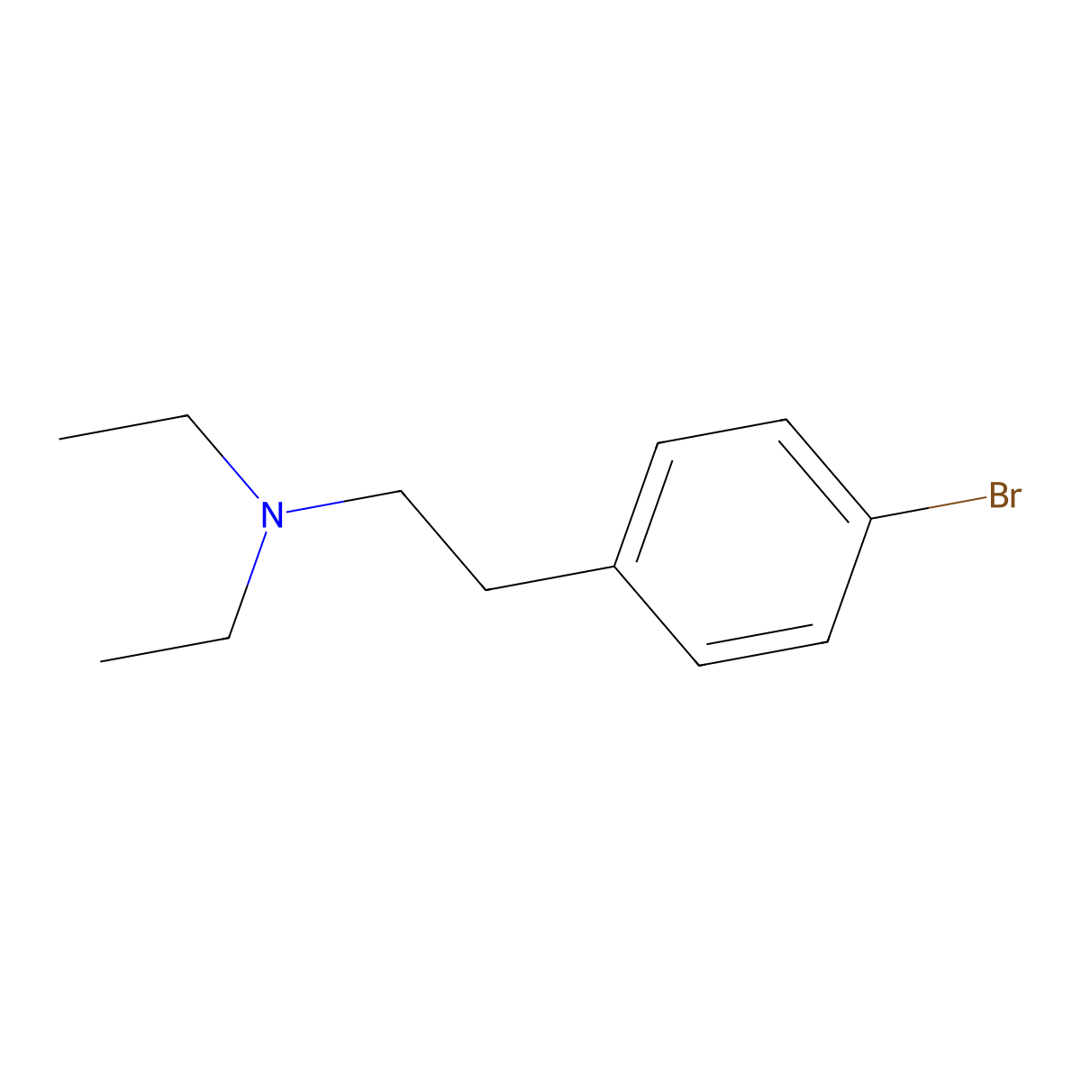 2-(4-Bromophenyl)-N,N-diethylethanamine molecular structure, CAS 174769-98-3