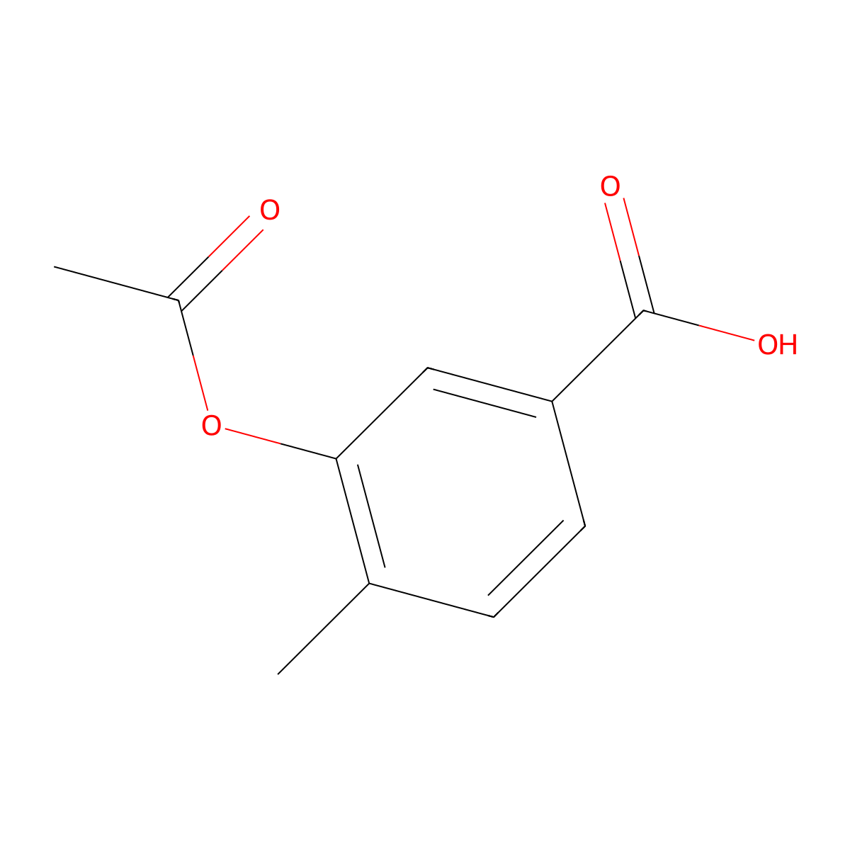 3-(Acetyloxy)-4-methylbenzoic acid molecular structure, CAS 17477-46-2