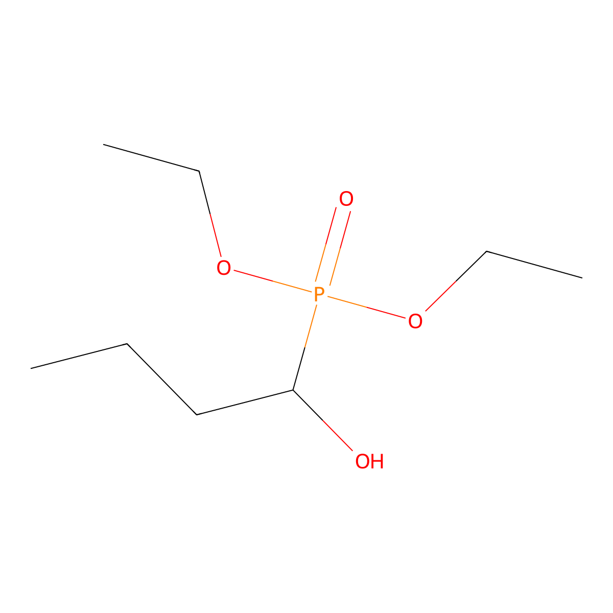 Diethyl 1-hydroxybutylphosphonate molecular structure, CAS 17477-67-7