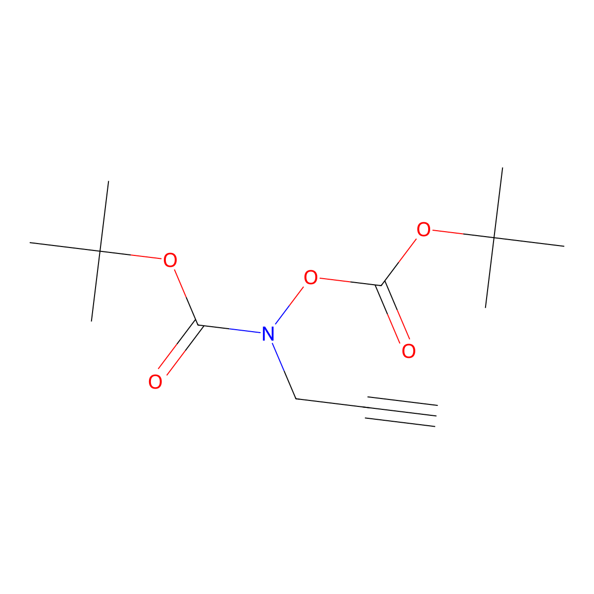 N-[(tert-butoxy)carbonyl]-N-{[(tert-butoxy)carbonyl]oxy}prop-2-yn-1-amine molecular structure, CAS 174770-71-9