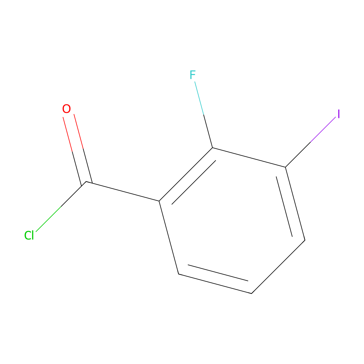 2-Fluoro-3-iodobenzoyl chloride molecular structure, CAS 174770-75-3