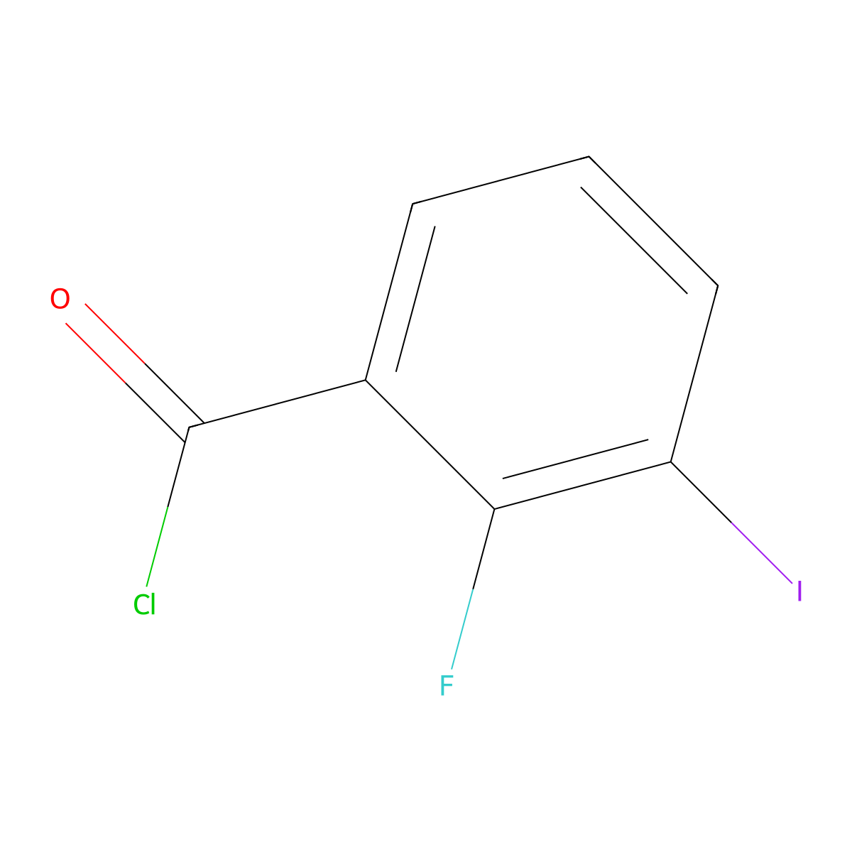 2-Fluoro-3-iodobenzoyl chloride molecular structure, CAS 174770-75-3