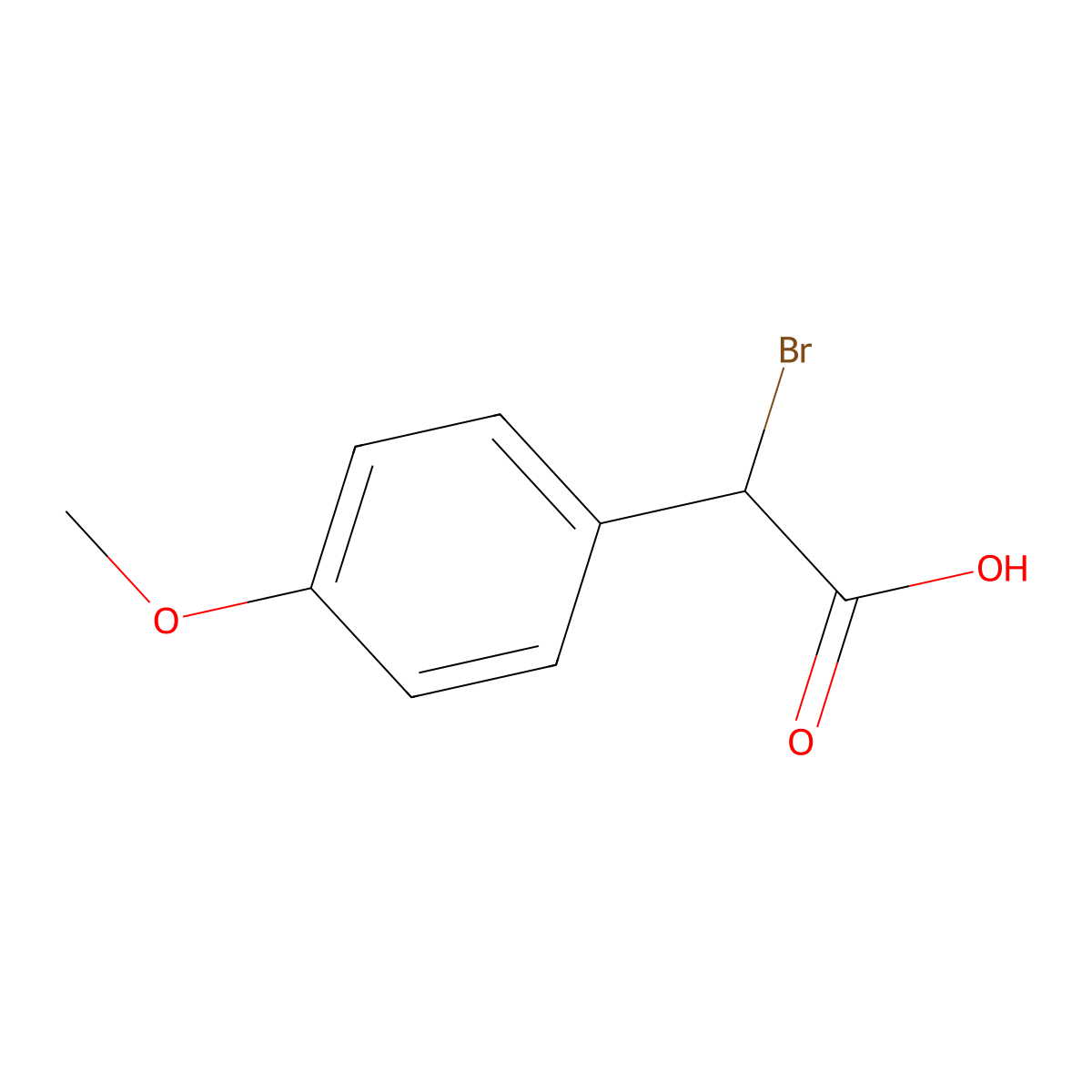 2-Bromo-2-(4-methoxyphenyl)acetic acid molecular structure, CAS 17478-44-3