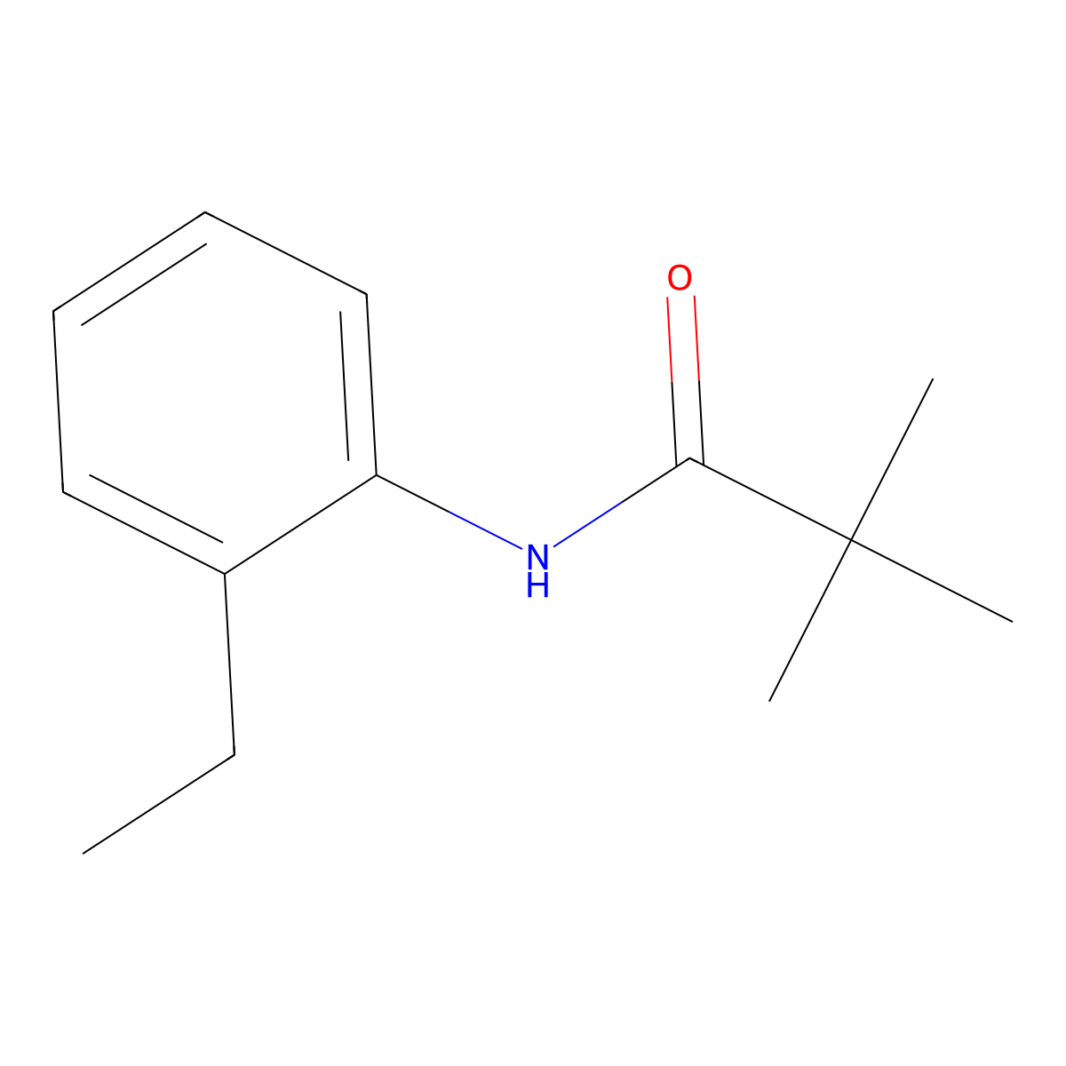 N-(2-ethylphenyl)-2,2-dimethylpropanamide molecular structure, CAS 174781-73-8
