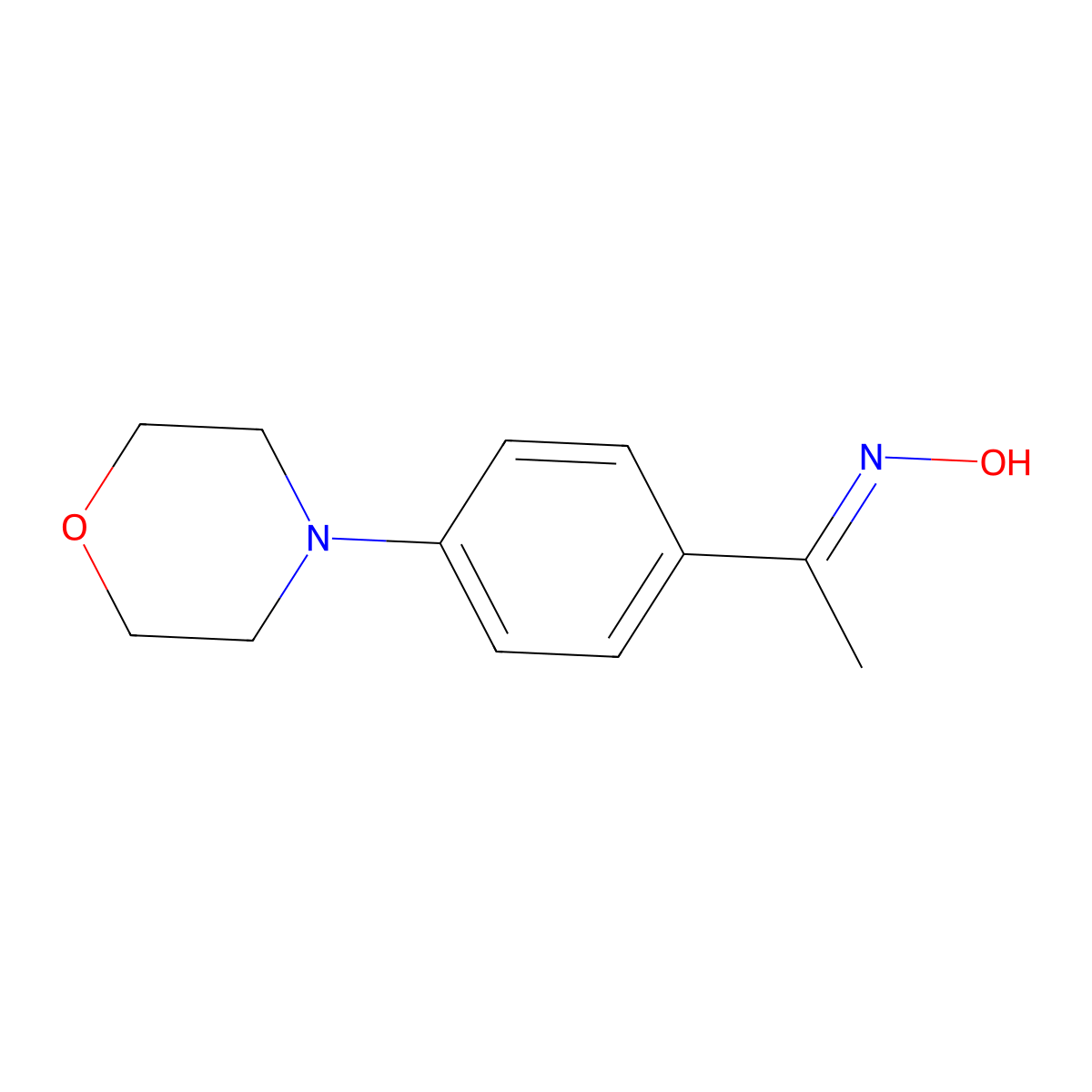 (E)-N-{1-[4-(morpholin-4-yl)phenyl]ethylidene}hydroxylamine molecular structure, CAS 174784-60-2