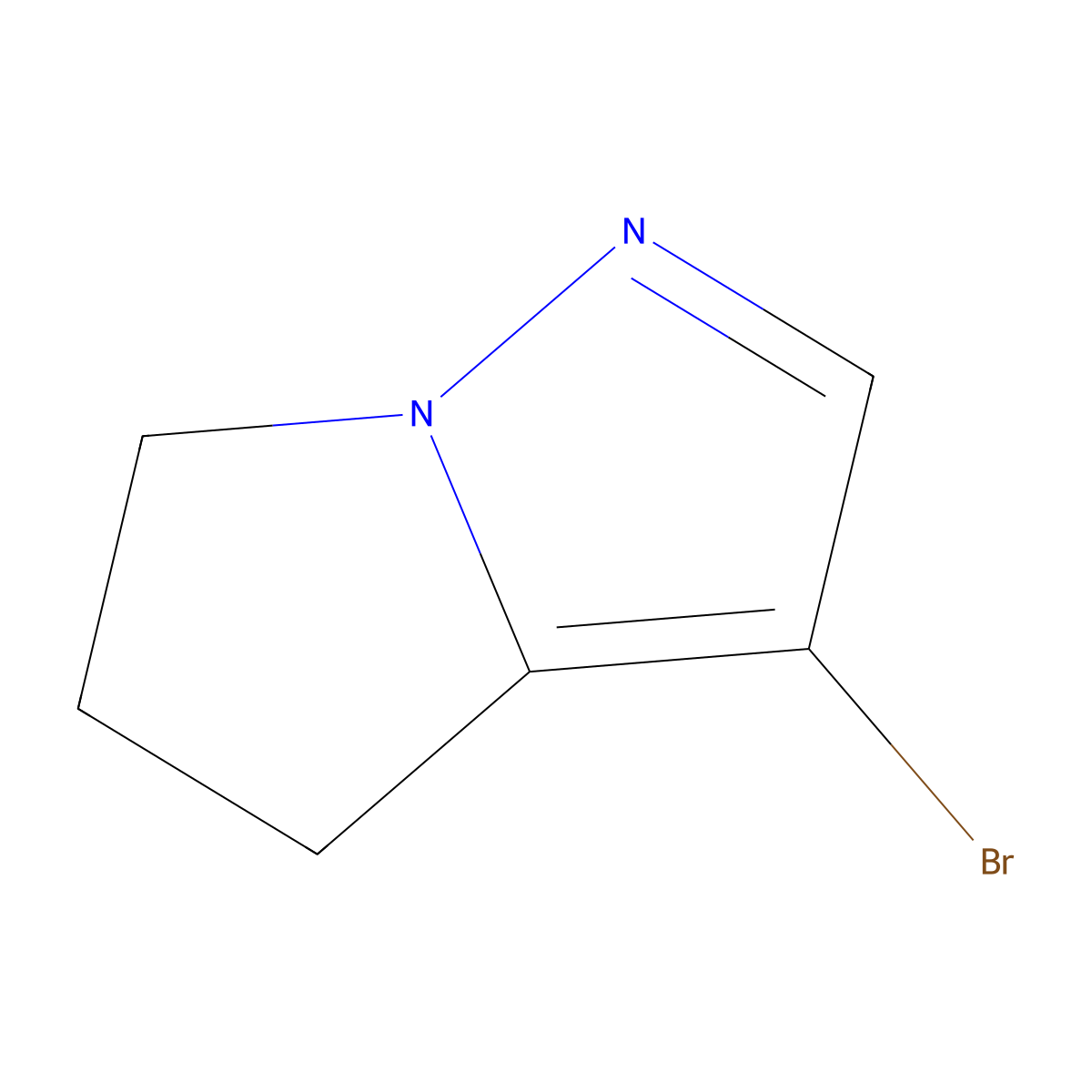 3-bromo-4H,5H,6H-pyrrolo[1,2-b]pyrazole molecular structure, CAS 174790-35-3
