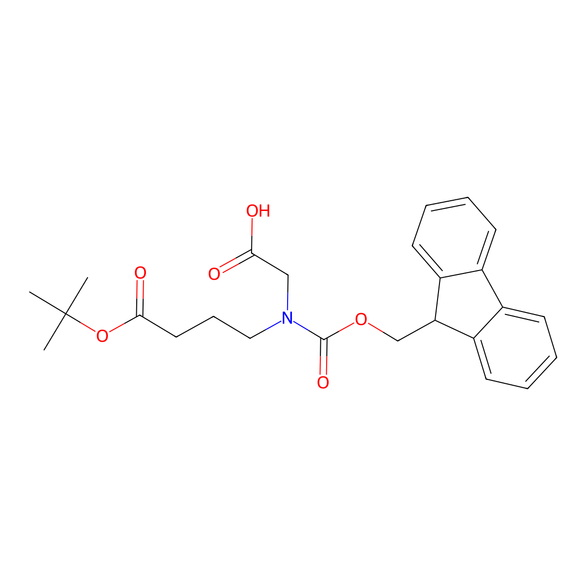 N-Fmoc-N-[4-(tert-butoxy)-4-oxobutyl]glycine molecular structure, CAS 174799-90-7