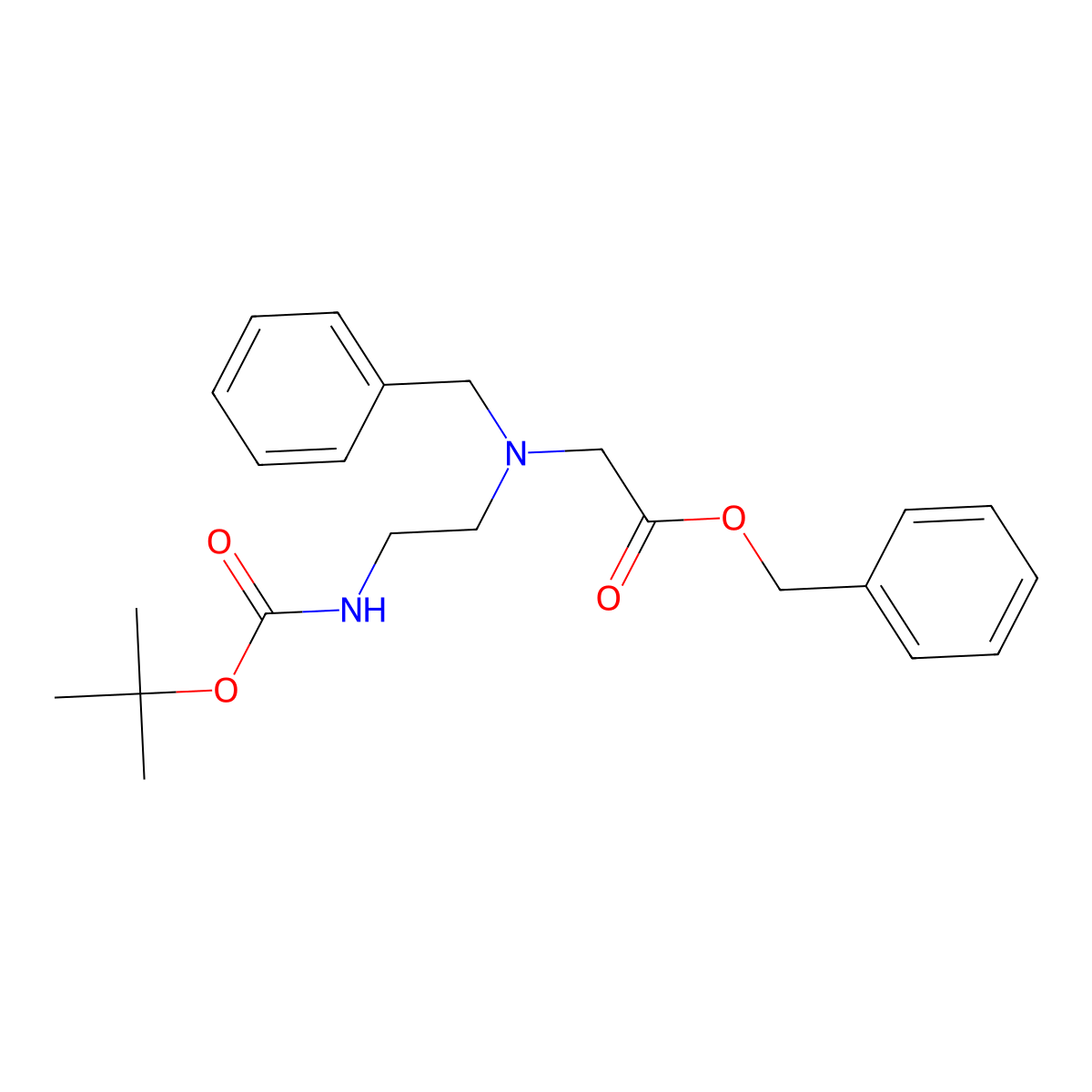 Benzyl 2-[Benzyl[2-(Boc-amino)ethyl]amino]acetate molecular structure, CAS 174799-94-1