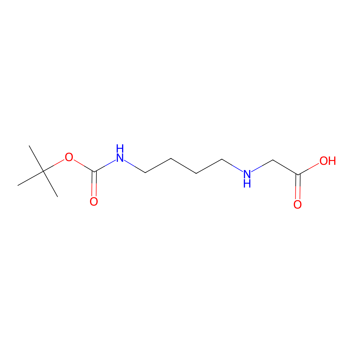 n-[4-(Boc-amino)butyl]-glycine molecular structure, CAS 174799-98-5