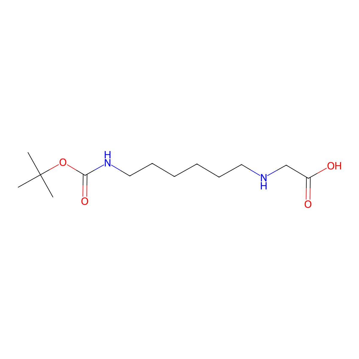 n-[6-(Boc-amino)hexyl]-glycine molecular structure, CAS 174799-99-6