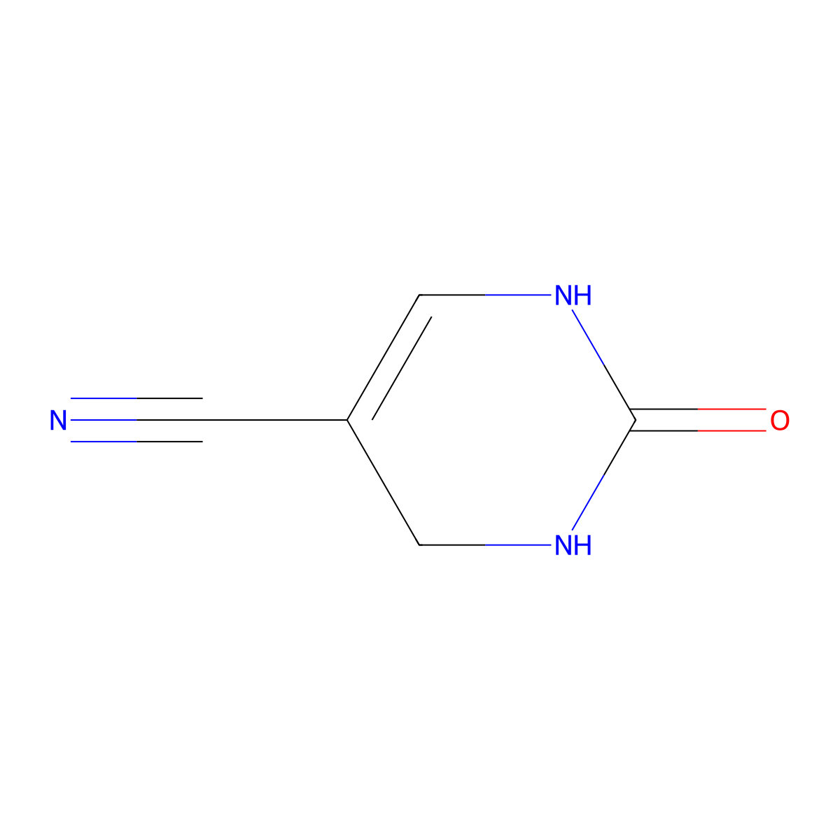 2-Oxo-1,2,3,4-tetrahydropyrimidine-5-carbonitrile molecular structure, CAS 1748-63-6