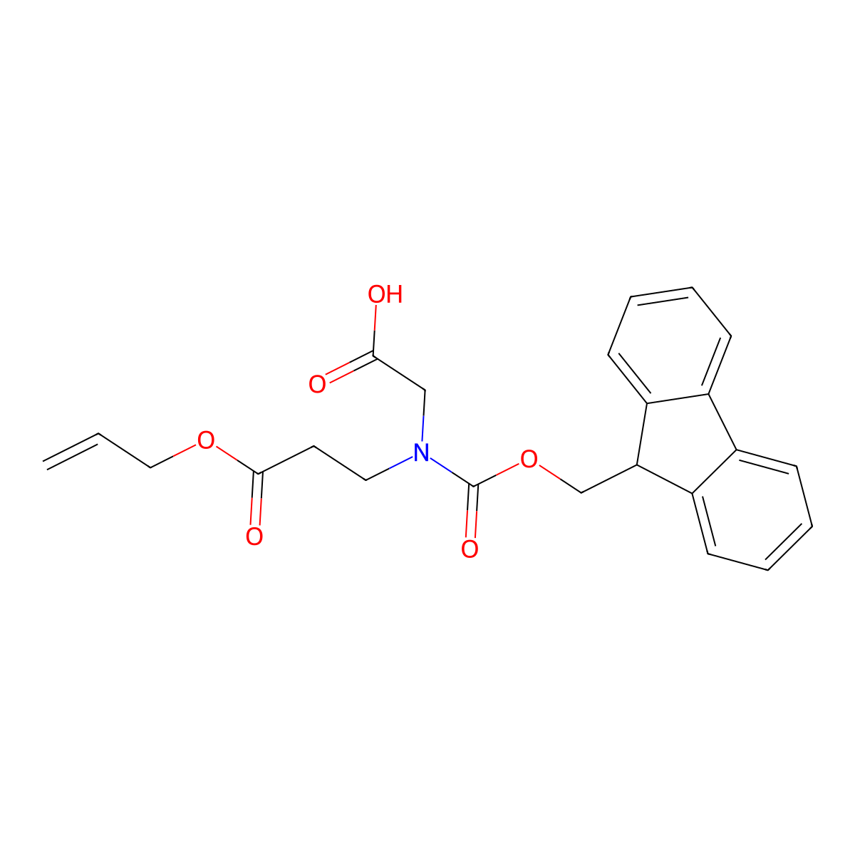 N-Fmoc-N-(carboxymethyl)-b-alanine allyl ester molecular structure, CAS 174800-18-1