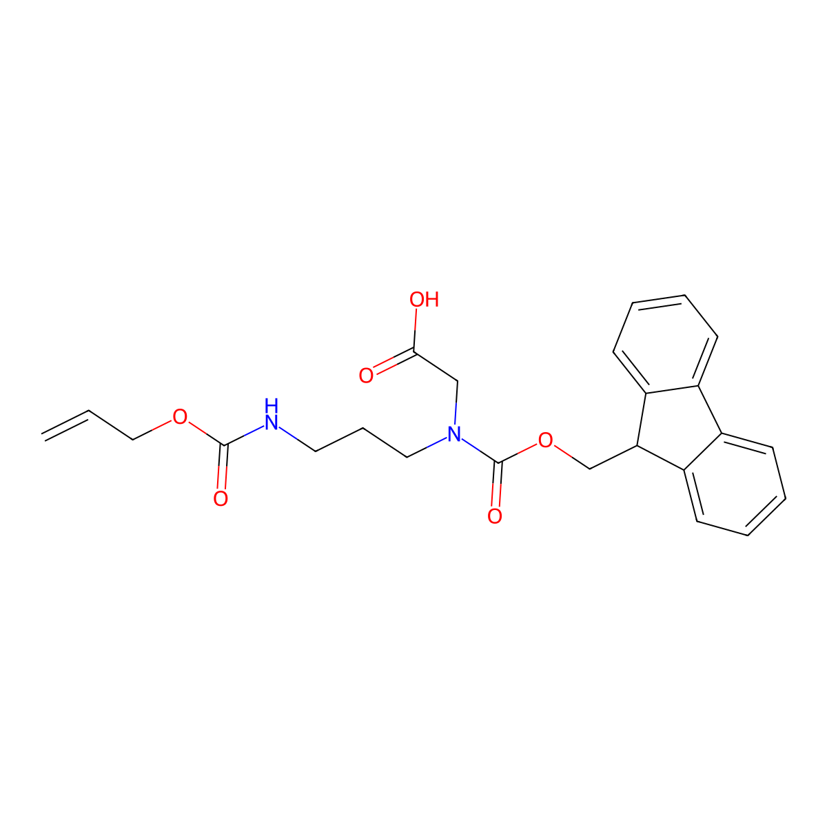 Fmoc-N-Aminopropyl-Gly(Alloc)-OH molecular structure, CAS 174800-19-2