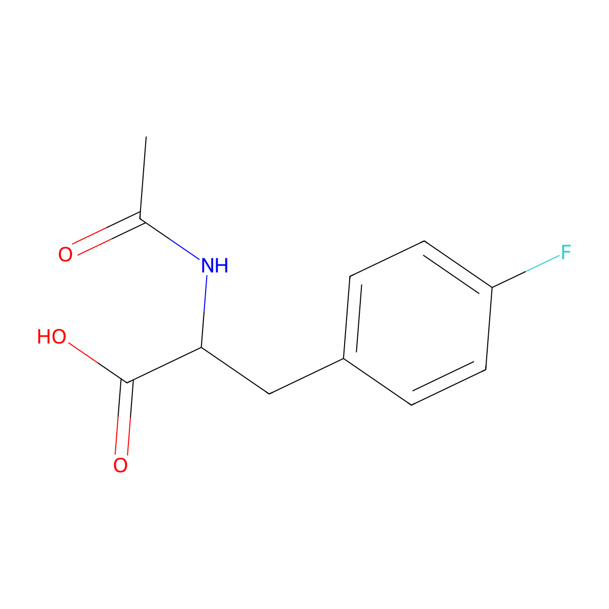 N-Acetyl-4-fluorophenylalanine molecular structure, CAS 17481-06-0