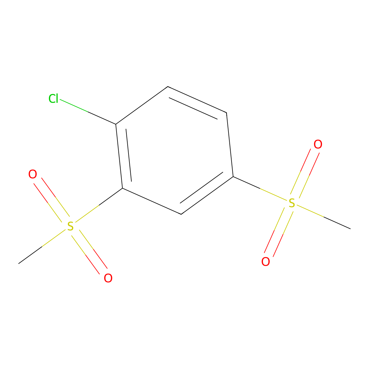 2,4-Bis-(methylsulfonyl)-1-chlorobenzene molecular structure, CAS 17481-98-0