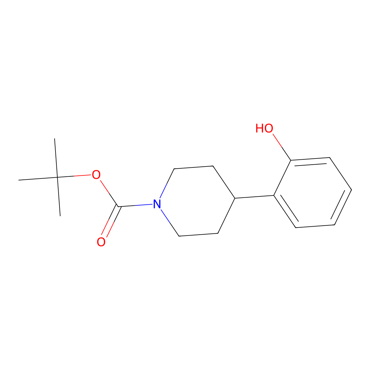 Tert-butyl 4-(2-hydroxyphenyl)piperidine-1-carboxylate molecular structure, CAS 174822-86-7