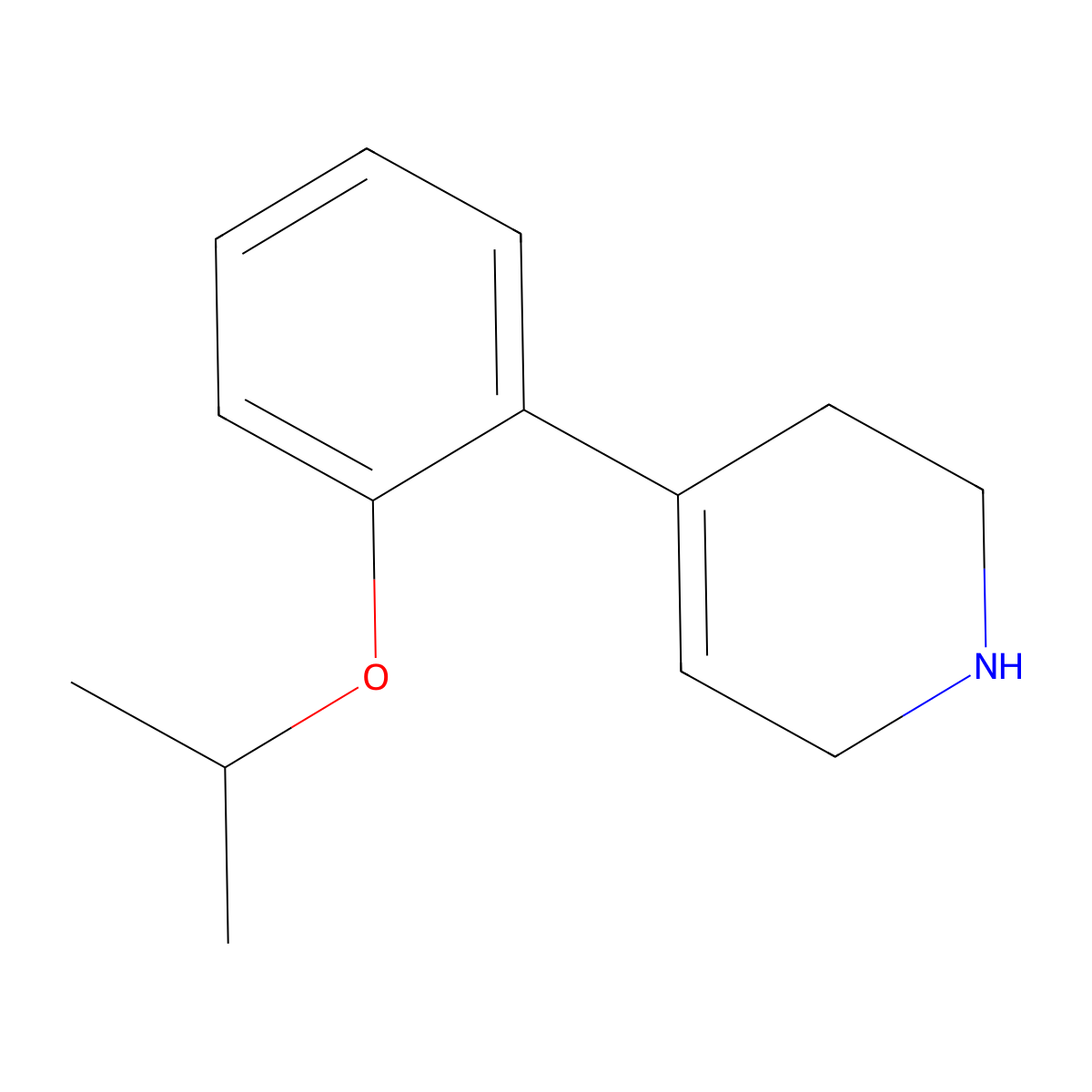 4-[2-(2-Propyloxy)phenyl]-1,2,3,6-tetrahydropyridine molecular structure, CAS 174822-87-8