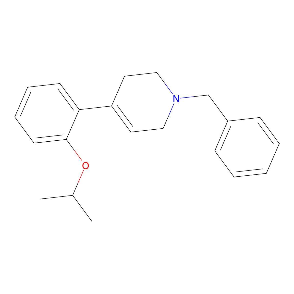 1,2,3,6-Tetrahydro-4-[2-(1-methylethoxy)phenyl]-1-(phenylmethyl)pyridine molecular structure, CAS 174822-98-1