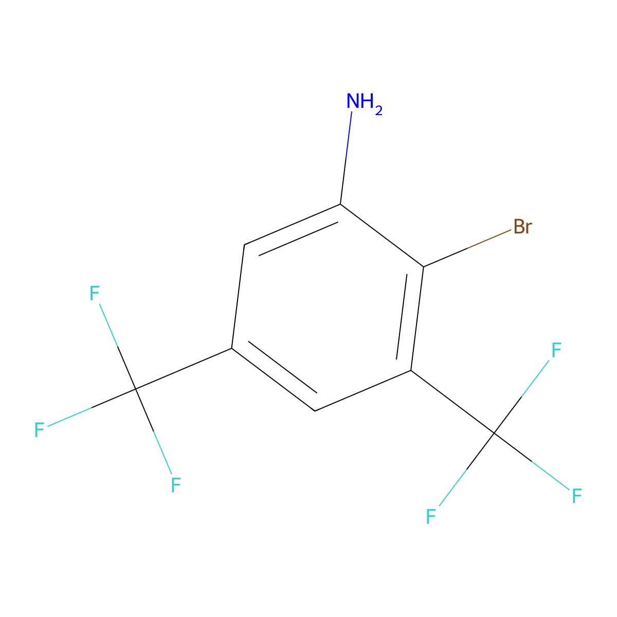 2-Bromo-3,5-bis(trifluoromethyl)aniline molecular structure, CAS 174824-16-9