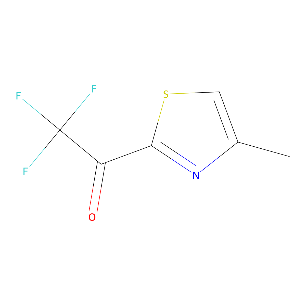 2,2,2-Trifluoro-1-(4-methyl-1,3-thiazol-2-yl)ethan-1-one molecular structure, CAS 174824-73-8