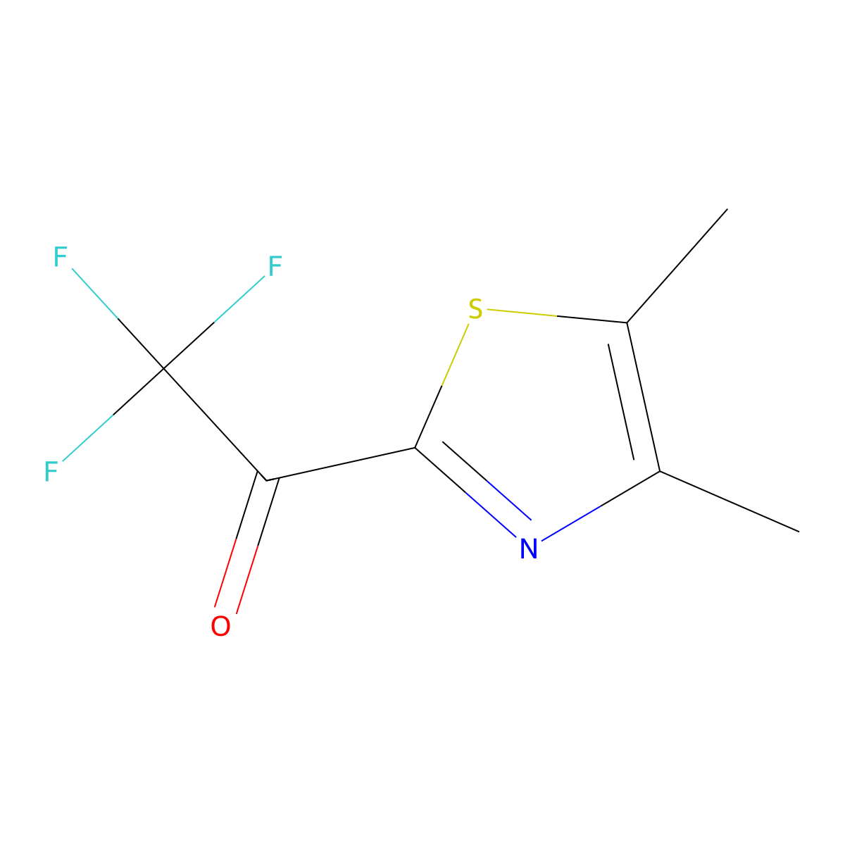 4,5-Dimethyl-2-trifluoroacetylthiazole molecular structure, CAS 174824-74-9