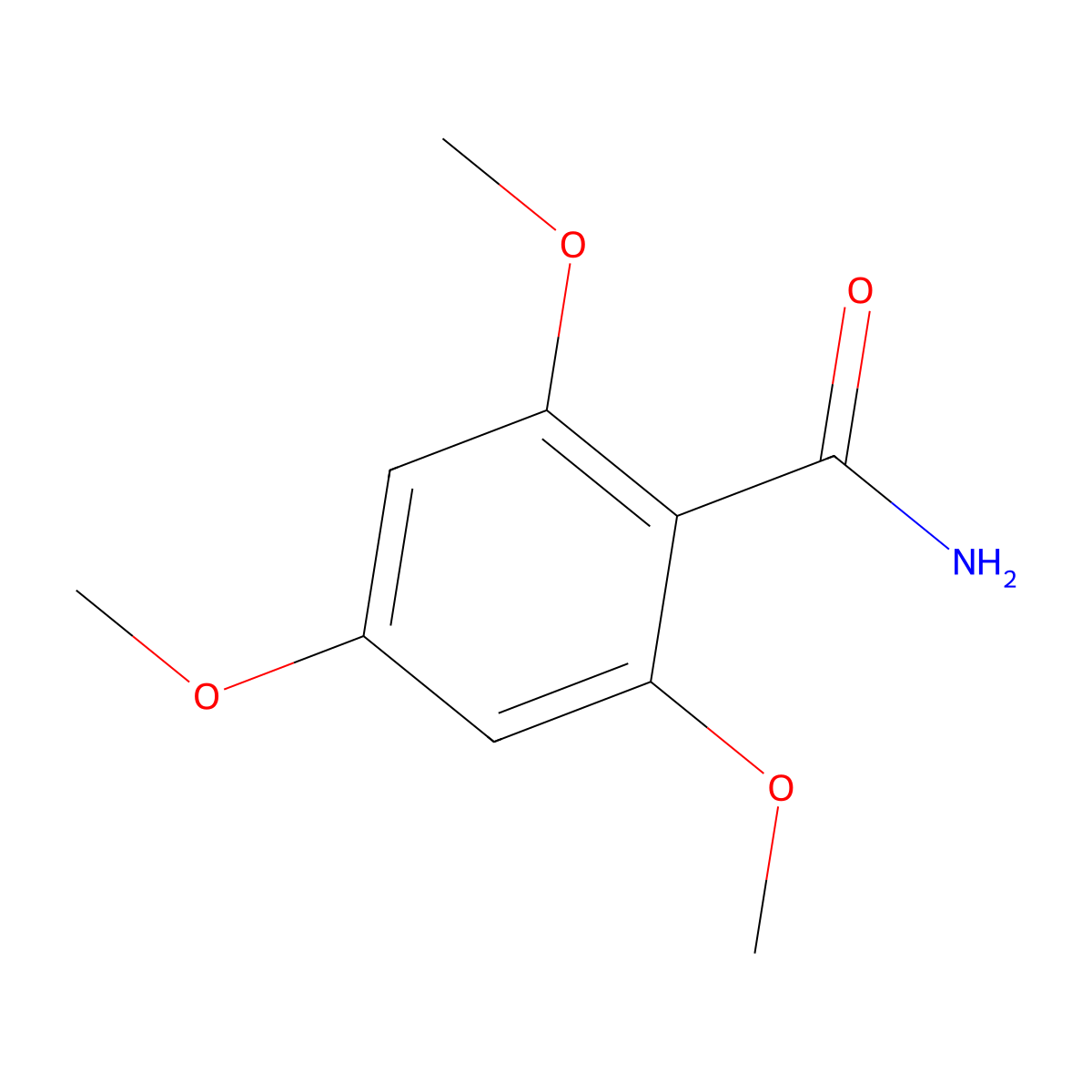 2,4,6-Trimethoxybenzamide molecular structure, CAS 17483-54-4