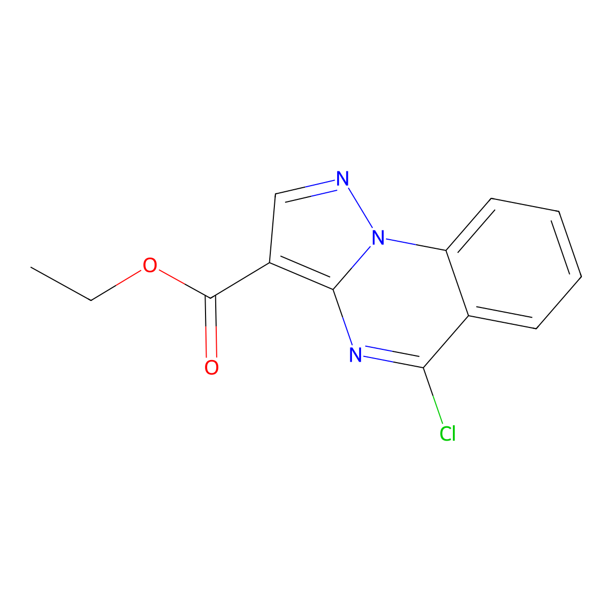 Ethyl 5-chloropyrazolo[1,5-a]quinazoline-3-carboxylate molecular structure, CAS 174842-56-9