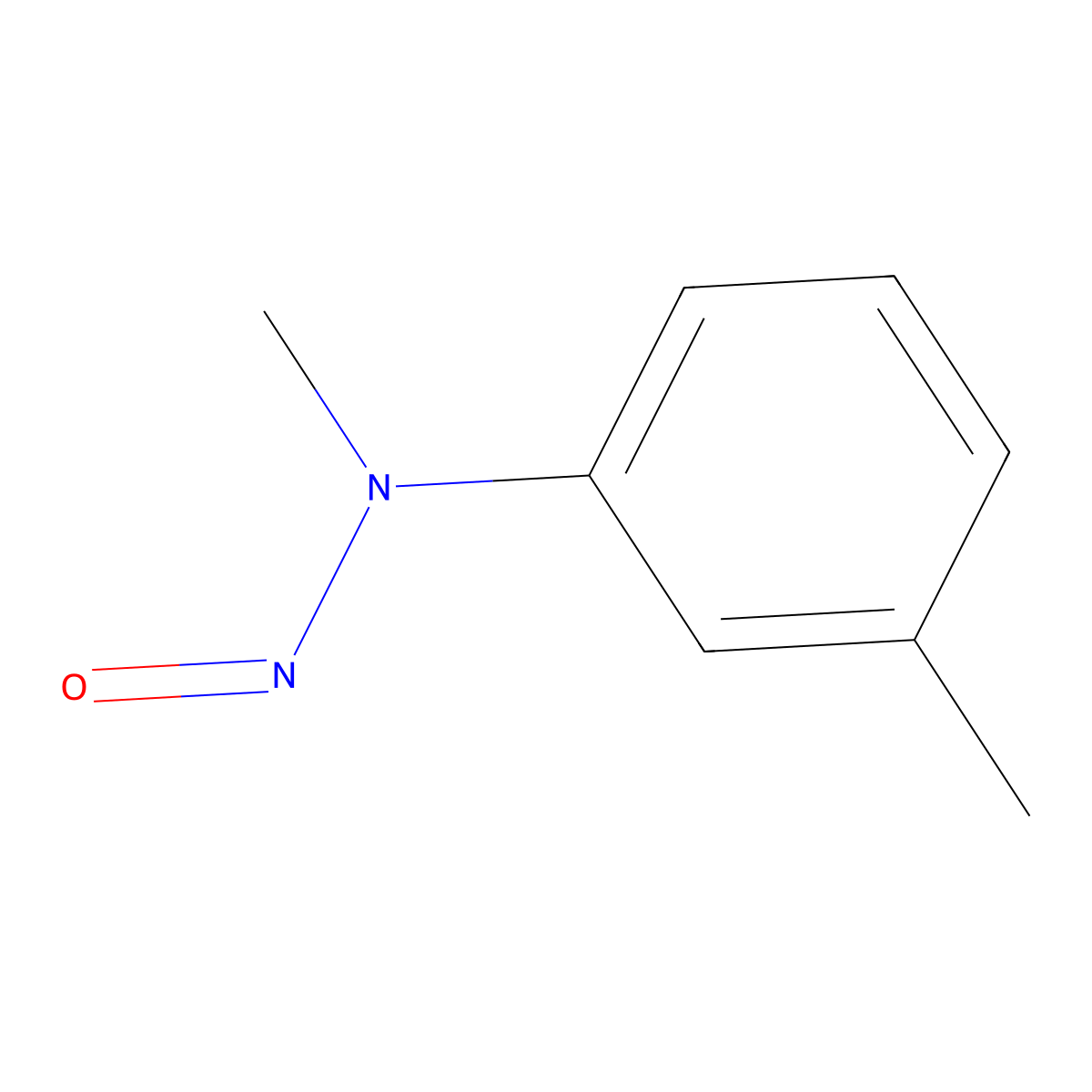 N-Methyl-N-nitroso-m-toluidine molecular structure, CAS 17485-25-5