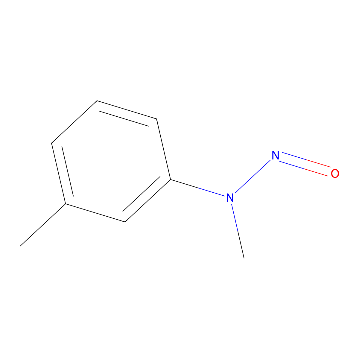 N-Methyl-N-nitroso-m-toluidine molecular structure, CAS 17485-25-5