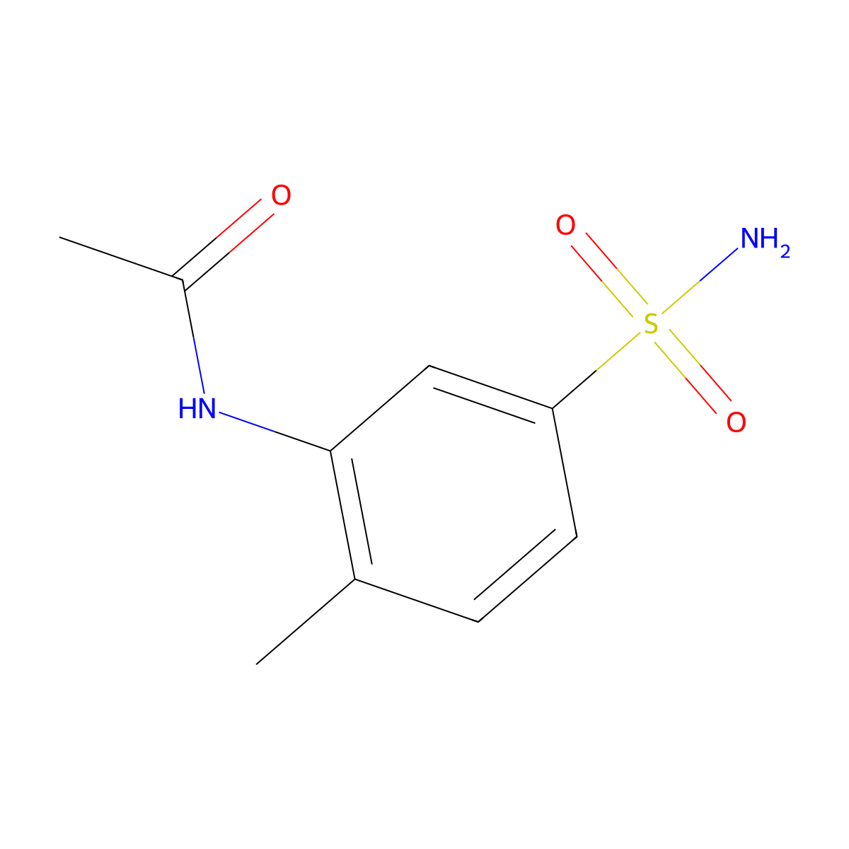 N-(2-methyl-5-sulfamoylphenyl)acetamide molecular structure, CAS 17485-44-8