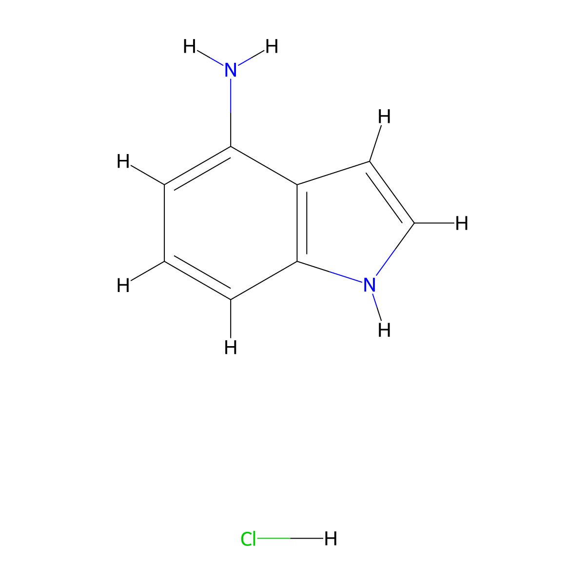 4-Aminoindole hydrochloride molecular structure, CAS 174854-93-4