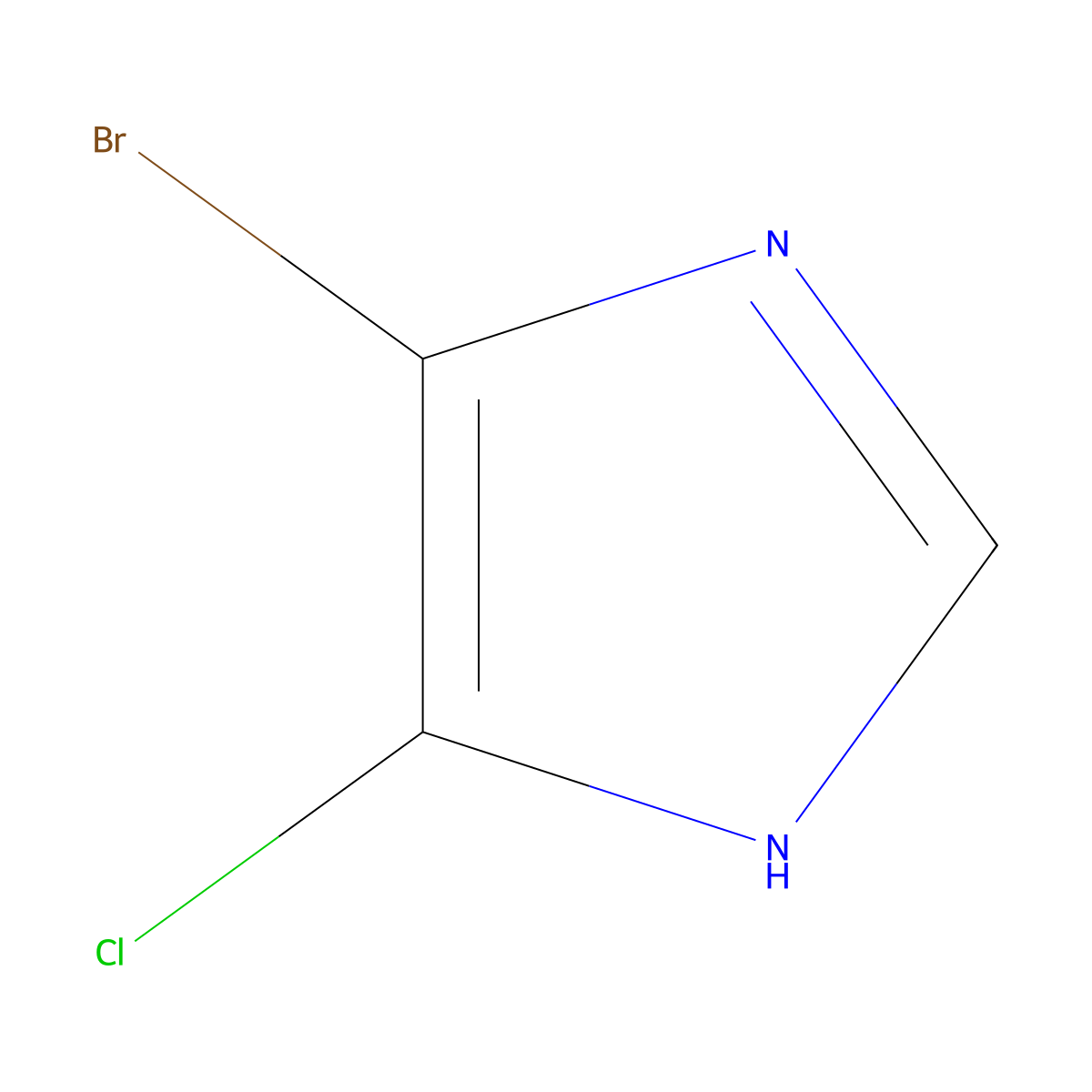 4-bromo-5-chloro-1H-imidazole molecular structure, CAS 17487-98-8