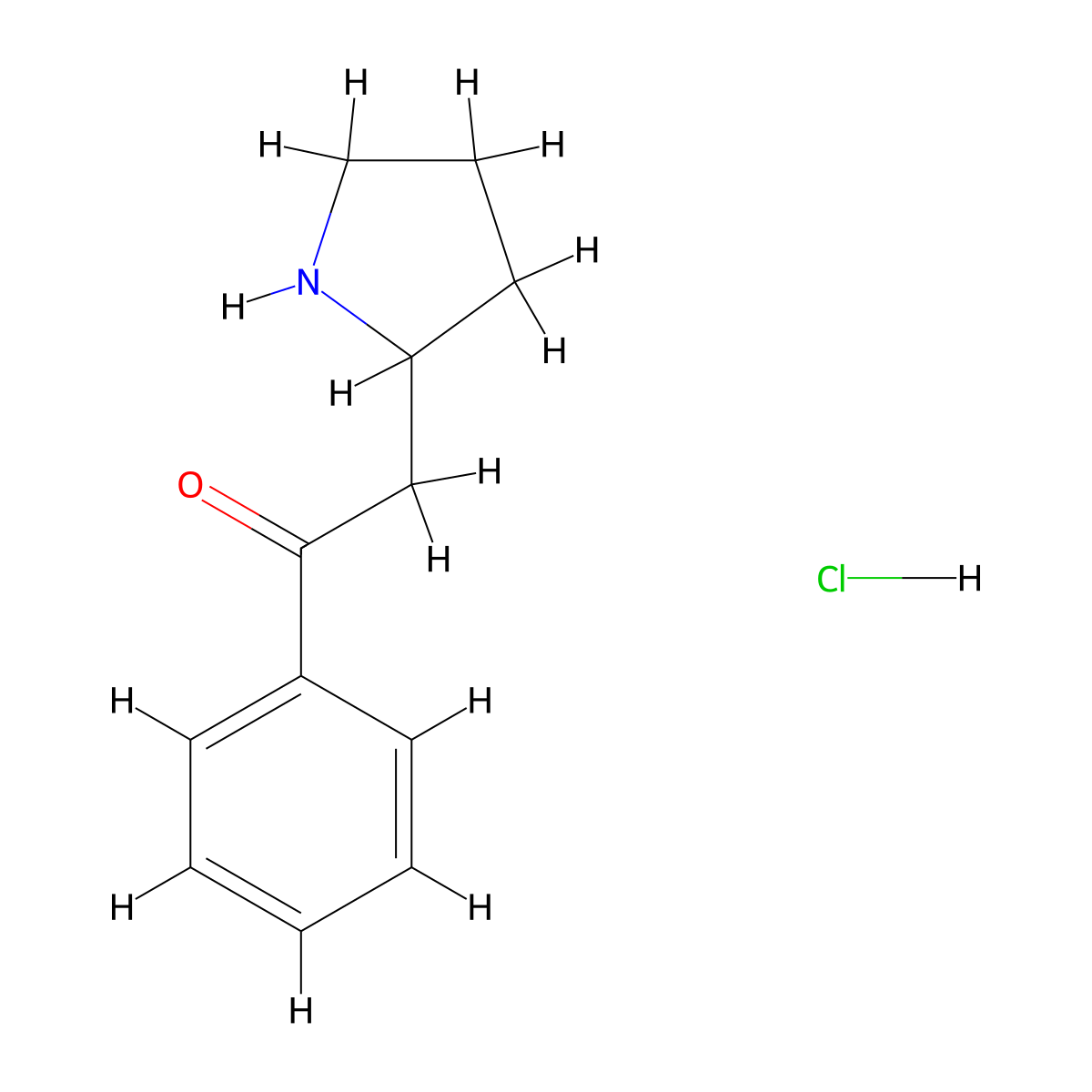 1-Phenyl-2-(pyrrolidin-2-yl)ethan-1-one hydrochloride molecular structure, CAS 174875-31-1