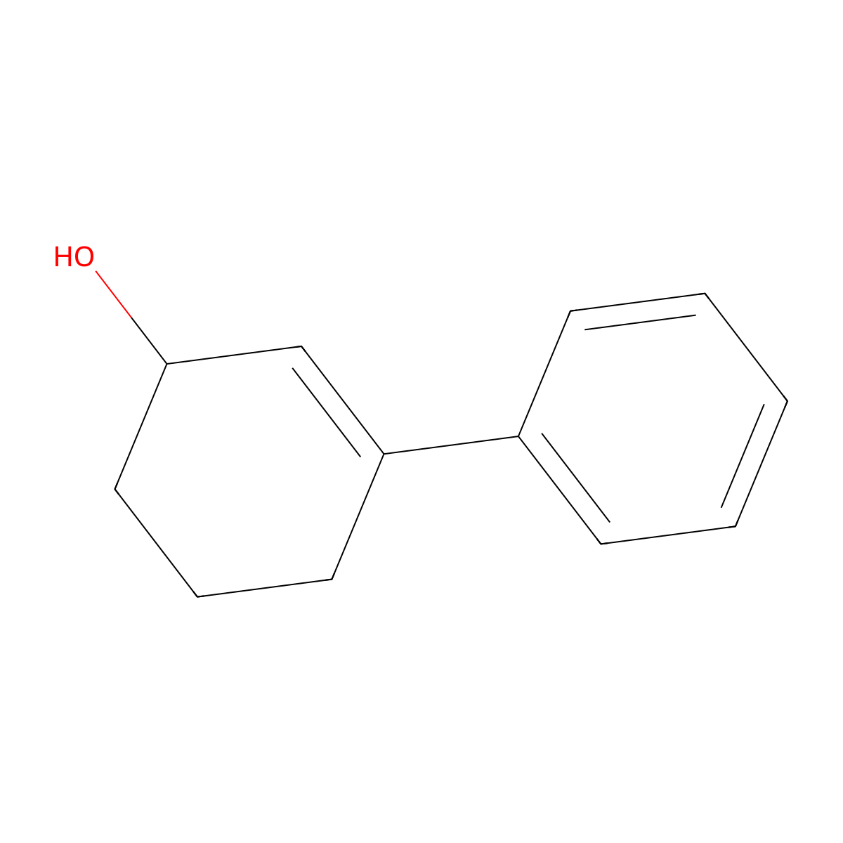 2-Cyclohexen-1-ol, 3-phenyl- molecular structure, CAS 17488-64-1