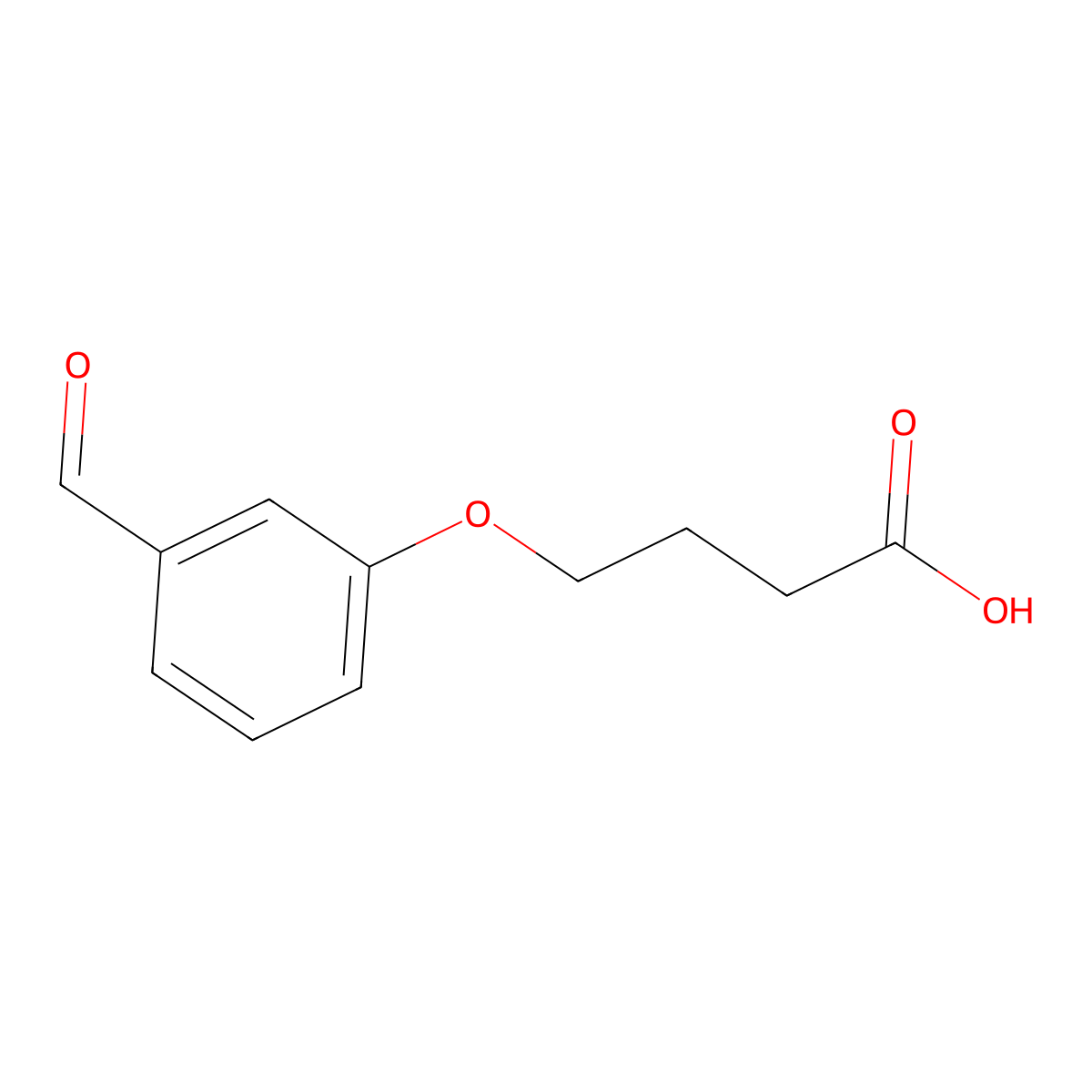 4-(3-Formylphenoxy)butanoic acid molecular structure, CAS 174884-10-7