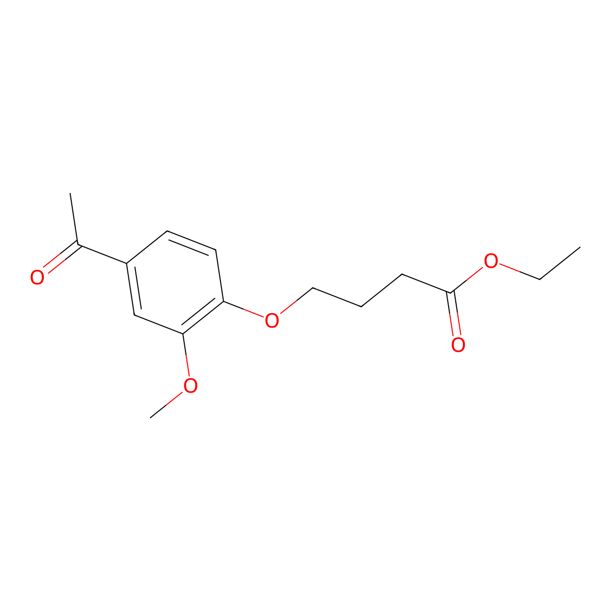 4-(4-Acetyl-2-methoxyphenoxy)-butanoic Acid Ethyl Ester molecular structure, CAS 174884-21-0