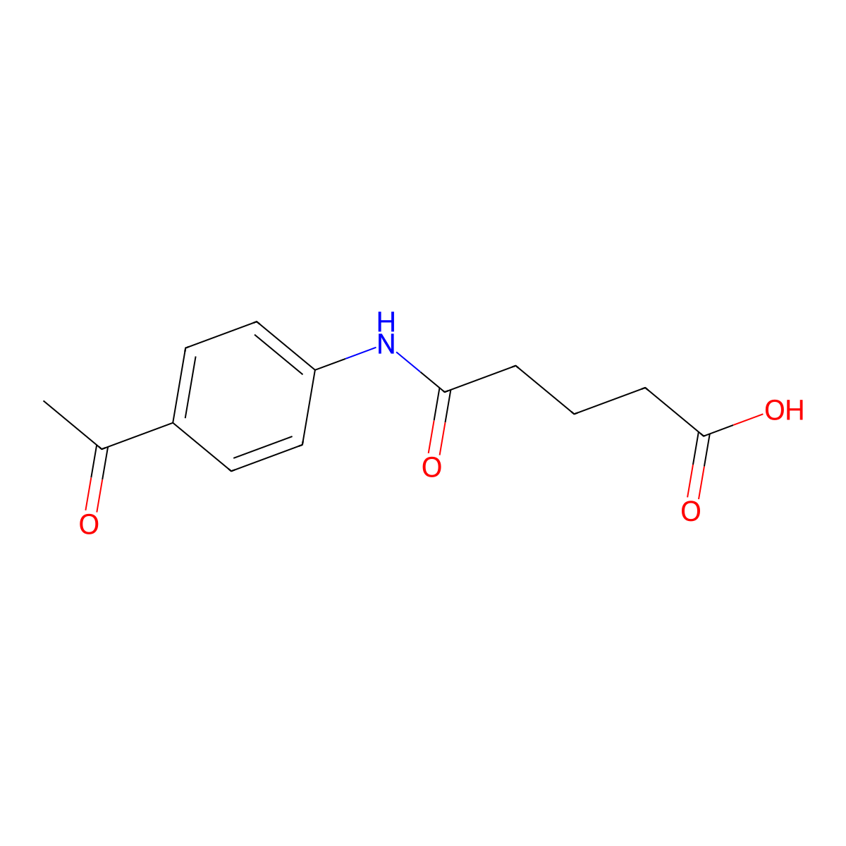 5-[(4-Acetylphenyl)amino]-5-oxopentanoic acid molecular structure, CAS 174885-31-5