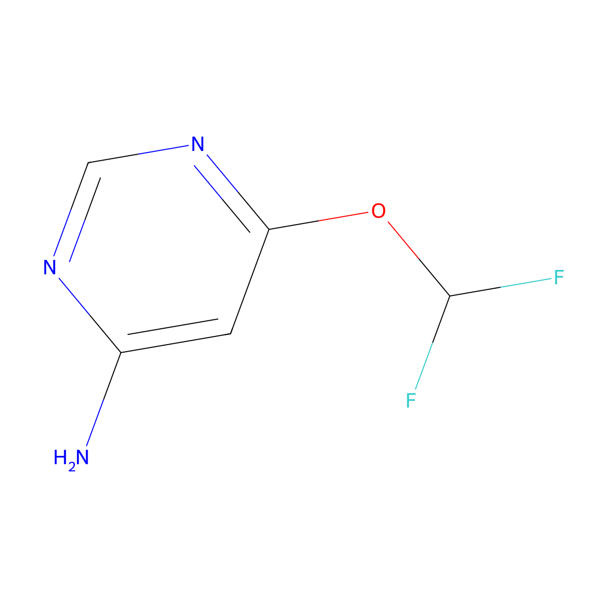 4-Amino-6-(difluoromethoxy)pyrimidine molecular structure, CAS 174886-01-2