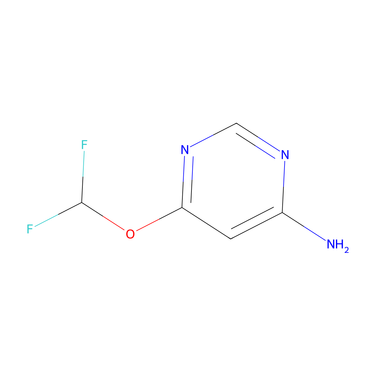 4-Amino-6-(difluoromethoxy)pyrimidine molecular structure, CAS 174886-01-2