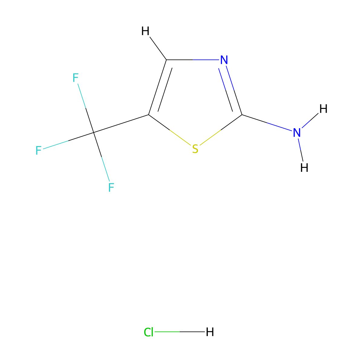 5-(Trifluoromethyl)thiazol-2-amine hydrochloride molecular structure, CAS 174886-03-4