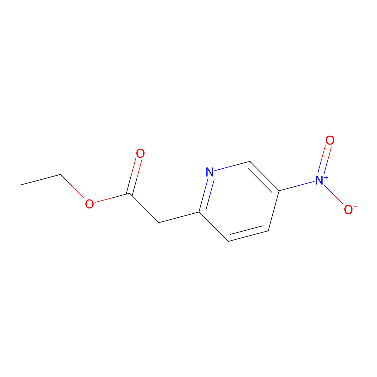 Ethyl 2-(5-nitropyridin-2-YL)acetate molecular structure, CAS 174890-57-4